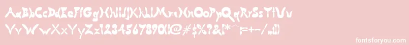 ButterflyChromosomeAoe Font – White Fonts on Pink Background