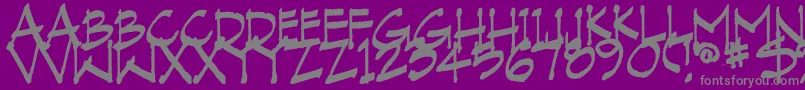 VranicHand Font – Gray Fonts on Purple Background