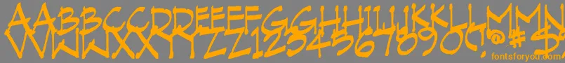 VranicHand Font – Orange Fonts on Gray Background