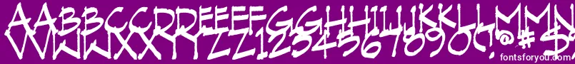 VranicHand Font – White Fonts on Purple Background