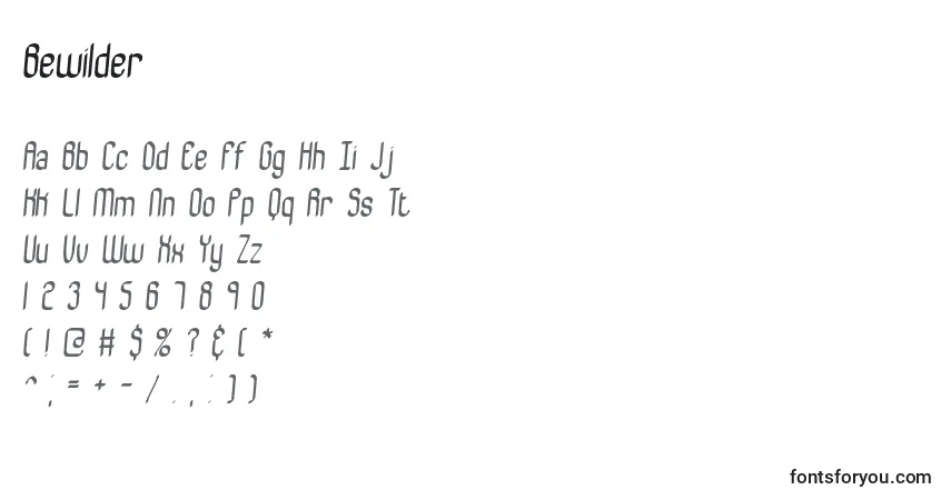 Шрифт Bewilder – алфавит, цифры, специальные символы