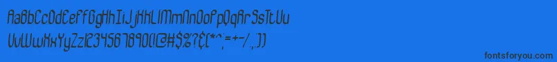 フォントBewilder – 黒い文字の青い背景