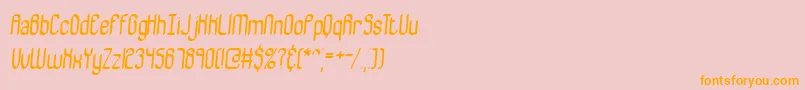 Bewilder Font – Orange Fonts on Pink Background