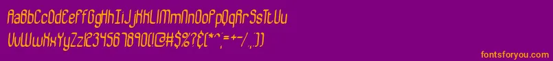 Bewilder Font – Orange Fonts on Purple Background