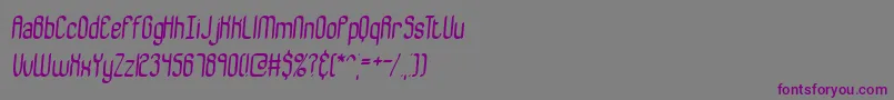 Шрифт Bewilder – фиолетовые шрифты на сером фоне