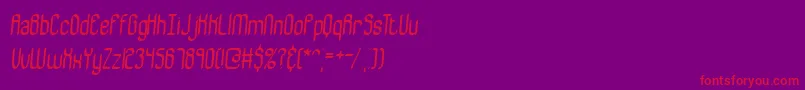 Bewilder-Schriftart – Rote Schriften auf violettem Hintergrund