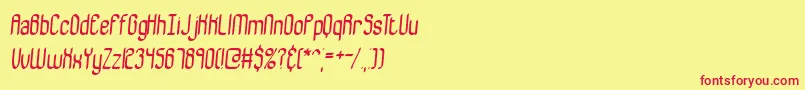 Bewilder Font – Red Fonts on Yellow Background