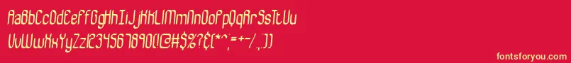 Bewilder Font – Yellow Fonts on Red Background