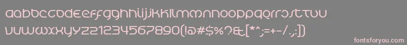 フォントTierraBlanca – 灰色の背景にピンクのフォント