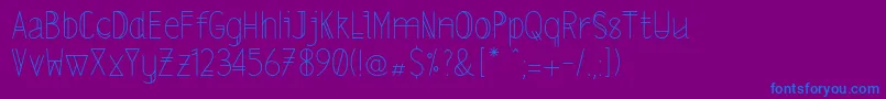 Lslightalt-Schriftart – Blaue Schriften auf violettem Hintergrund