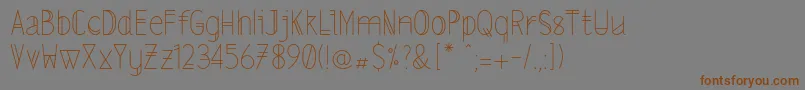 Lslightalt Font – Brown Fonts on Gray Background