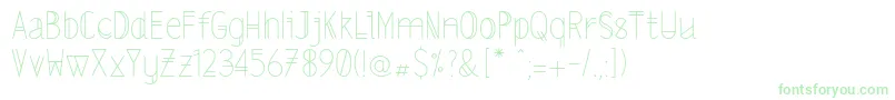 Lslightalt Font – Green Fonts on White Background