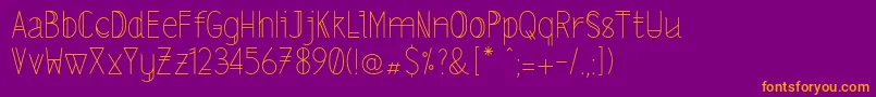 Lslightalt Font – Orange Fonts on Purple Background