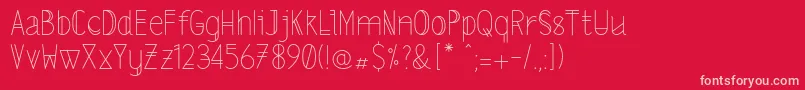 Lslightalt Font – Pink Fonts on Red Background