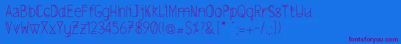 Lslightalt Font – Purple Fonts on Blue Background