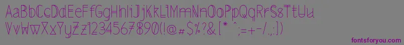 Lslightalt Font – Purple Fonts on Gray Background
