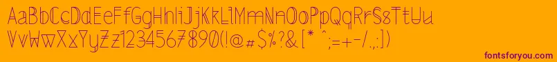 Lslightalt Font – Purple Fonts on Orange Background
