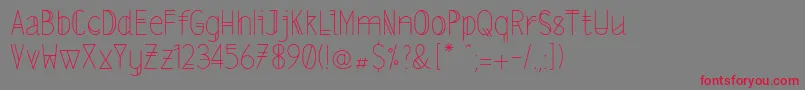 Lslightalt Font – Red Fonts on Gray Background