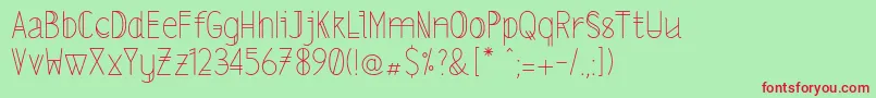 Lslightalt Font – Red Fonts on Green Background