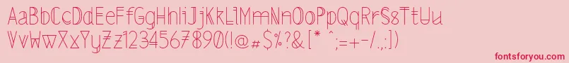 Lslightalt Font – Red Fonts on Pink Background