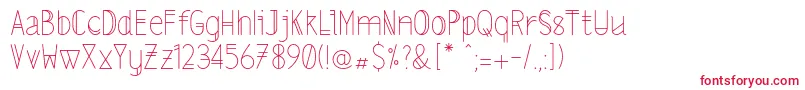 Lslightalt Font – Red Fonts on White Background
