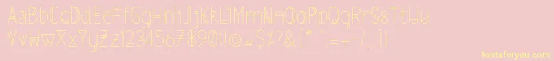 Lslightalt Font – Yellow Fonts on Pink Background