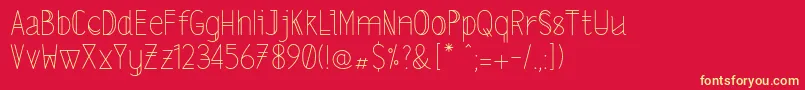 Lslightalt Font – Yellow Fonts on Red Background