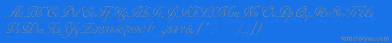 フォントCansellarist – 青い背景に灰色の文字