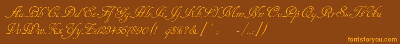 Cansellarist Font – Orange Fonts on Brown Background