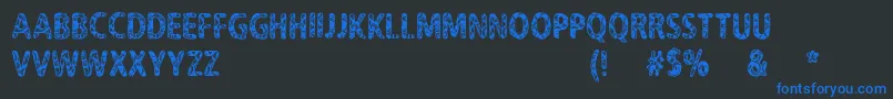 CfNeverTrustAHippyRegular Font – Blue Fonts on Black Background