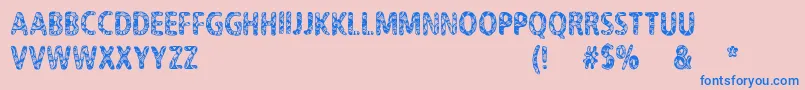 CfNeverTrustAHippyRegular Font – Blue Fonts on Pink Background