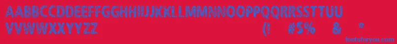 CfNeverTrustAHippyRegular Font – Blue Fonts on Red Background