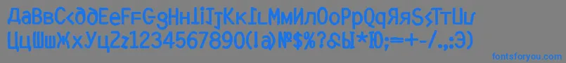 MkyrillBold-fontti – siniset fontit harmaalla taustalla