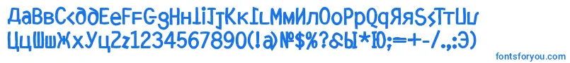 MkyrillBold-fontti – siniset fontit valkoisella taustalla