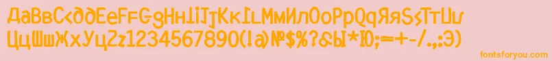 Шрифт MkyrillBold – оранжевые шрифты на розовом фоне