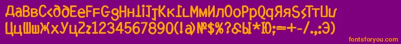 MkyrillBold Font – Orange Fonts on Purple Background