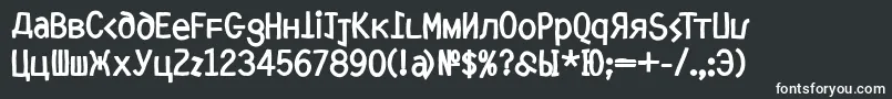 Шрифт MkyrillBold – белые шрифты на чёрном фоне