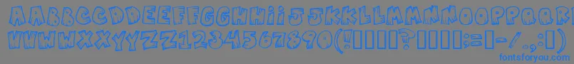 Mistv Font – Blue Fonts on Gray Background