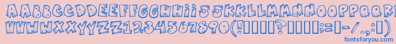 Mistv Font – Blue Fonts on Pink Background