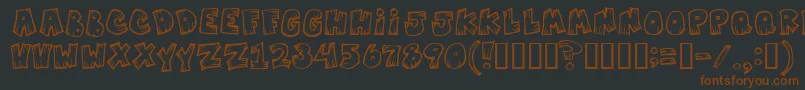 Mistv-fontti – ruskeat fontit mustalla taustalla