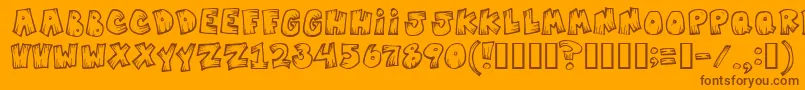 Mistv Font – Brown Fonts on Orange Background