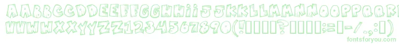 Mistv Font – Green Fonts on White Background