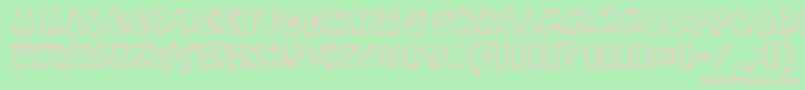 Mistv Font – Pink Fonts on Green Background