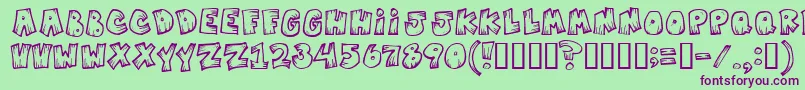 Mistv Font – Purple Fonts on Green Background