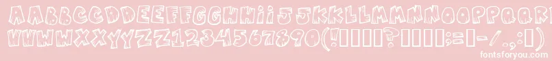 Mistv Font – White Fonts on Pink Background