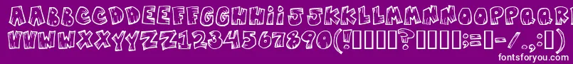 Mistv Font – White Fonts on Purple Background