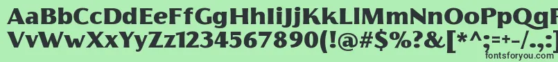 Шрифт FlorentiaBlackTrial – чёрные шрифты на зелёном фоне