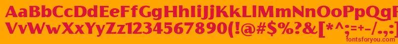FlorentiaBlackTrial Font – Red Fonts on Orange Background