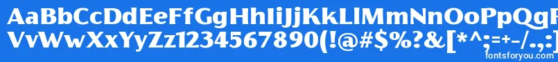 フォントFlorentiaBlackTrial – 青い背景に白い文字