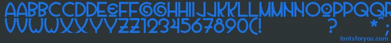 Vila Font – Blue Fonts on Black Background